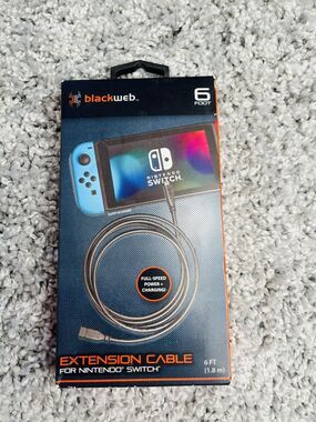Nintendo Extension Charging Cables Switch 6' Switch Blackweb Electronics
